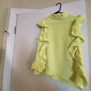 Gracia Sleeveless Blouse with Ruffles